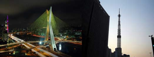 Fonte da Ponte Estaiada Oct�vio Frias de Oliveira no Brooklin